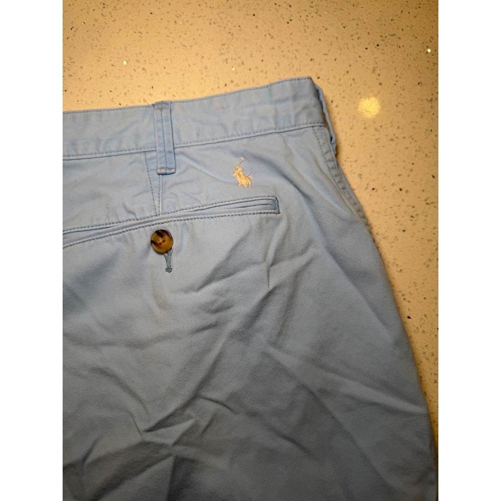 Polo Ralph Lauren Mens Light Blue Relaxed Fit Chino Shorts Size 36 Pony Logo - Picture 4 of 6